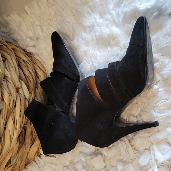 Sigerson morrison black suede cutout booties - Picture 9 of 10